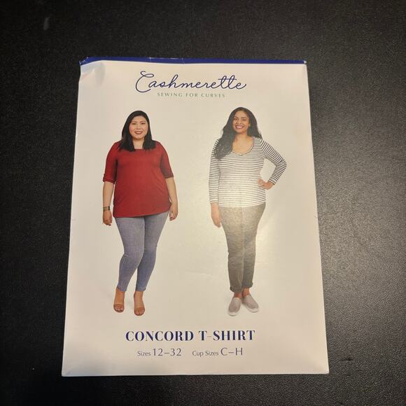Cashmerette Pattern Plus Concord T-Shirt NEW Sz 12-32 Cup Size C-H - Picture 1 of 2